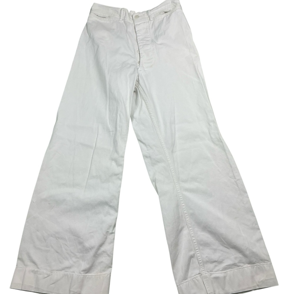 Vintage 60s US Navy white cotton bellbottoms 27 x 28 USA
